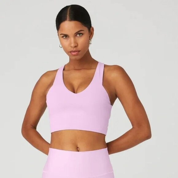 Alo Yoga Airbrush Real Bra Tank M Medium Support Athletic Activewear Athleisure - Picture 3 of 9